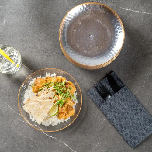 Miniatura 10 de Restaurantware Moderna - Platos desechables de 7.5 pulgadas, 40 platos de plástico duraderos para fiestas, platos llanos de plástico transparente