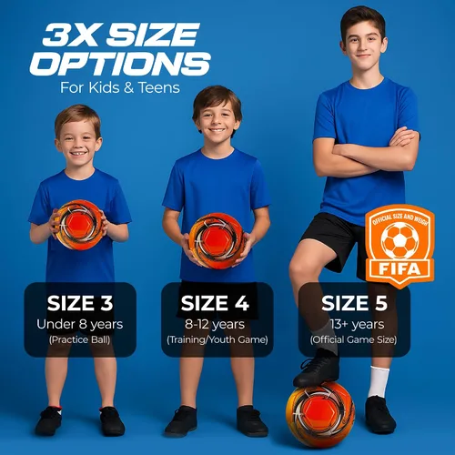 Miniatura 3 de Western Star Balón de fútbol Helix- Tamaño 3 4 5 – Pelotas de fútbol oficiales de grado de partido – Diseño atractivo y duradero