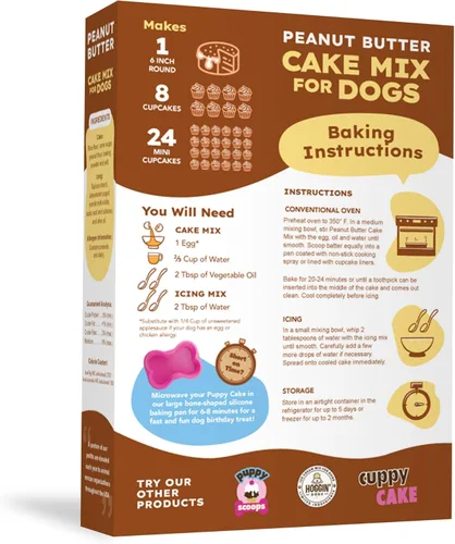 Miniatura 3 de Puppy Cake - Mezcla de pastel de mantequilla de cacahuete sin trigo y glaseado para perros