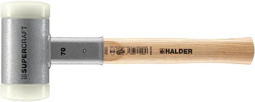 Miniatura 9 de Halder SuperCraft Dead Blow Mallet 3366.020 - Mazo sin rebote, inserciones de nailon duro, mango de madera de nogal americano con protector