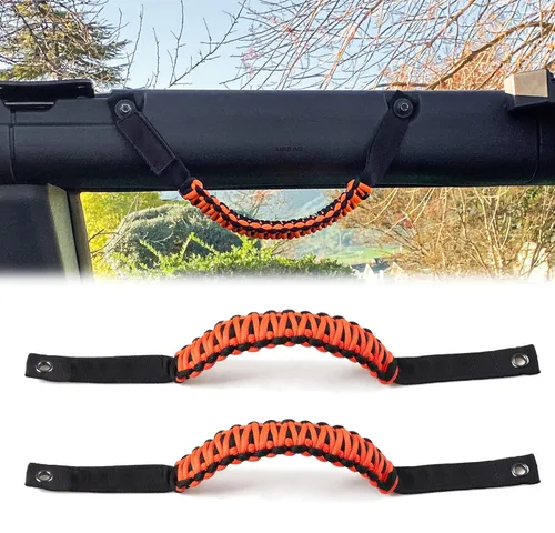 Miniatura 25 de Asas de agarre de barra antivuelco para Ford Bronco 2021 2022 2023 2024 2025 2 accesorios de 2 puertas y 4 puertas, mango de agarre de paracaídas