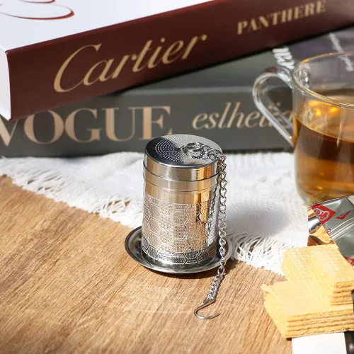 Miniatura 7 de Infusores de té para té suelto, (2 unidades) Juego de coladores de té de acero inoxidable 18/8, té de malla extra fina para té preparado, especias