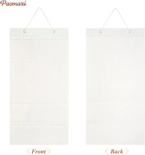 Miniatura 6 de PACMAXI Organizador de almacenamiento para lentes de sol, bolsillo de pared montado por gafas de sol, soporte de almacenamiento para anteojos Blanco
