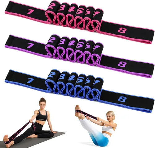 Bandas de resistencia de fitness con asas, banda de resistencia de fitness mejorada 2026 para estiramiento y yoga, ejercicio de tirador de moda,