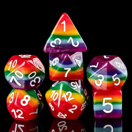 Miniatura 18 de Cusdie Dados DND de 7 troqueles, juego de dados poliédricos rellenos de animales, para juegos de rol, dados D&D (perro gris)