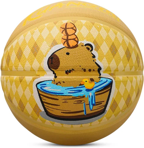Kuangmi Balón de baloncesto de goma de lujo, tamaño reglamentario de oficina, 7 (29.5 pulgadas), hecho para juegos de baloncesto en interiores y