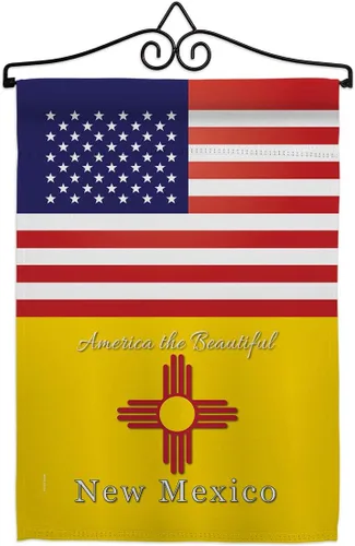 Miniatura 8 de Juego de banderas de jardín de Nuevo México de Estados Unidos de América, Estados Unidos, territorios de Estados Unidos, República de país, área