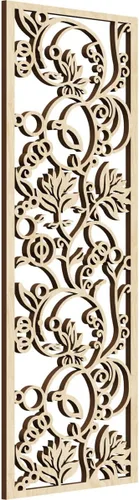 Miniatura 11 de 9 3/8"W x 24 3/8"H x 1/4"T Caspio Decorativos Paneles De Pared De Madera De Calado, Roble Rojo rojo (Red Oak)
