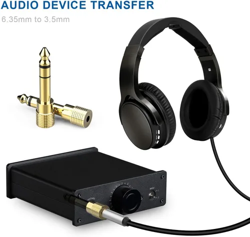 Miniatura 6 de DIGITNOW Adaptador de auriculares de 0.250 in (1/4 pulgada) macho a 0.138 in (1/8 pulgadas) hembra y conector macho de 0.138 in a conector hembra