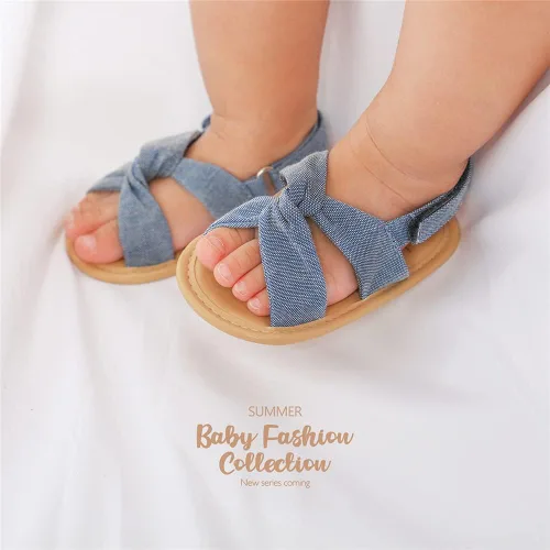 Miniatura 2 de Timatego Sandalias de verano para bebés y niñas con suela suave de flores, zapatos de vestir para cuna, recién nacidos, para recién nacidos