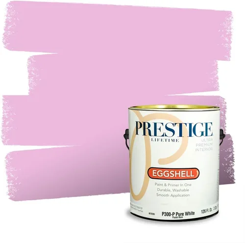 Miniatura 163 de Prestige Paints Pintura exterior e imprimación en uno, 1 galón, plano, coincidencia comparable de Valspar* Amber Rose*