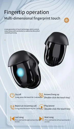Miniatura 3 de Auriculares inalámbricos con clip de oreja abierta, Bluetooth 5.3, auriculares deportivos con micrófono integrado, auriculares estéreo de alta