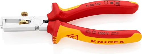 Knipex Separador de aislamiento con muelle de apertura, cromado universal, aislado con agarres multicomponentes, probado por VDE 6.299 in 11 06 160