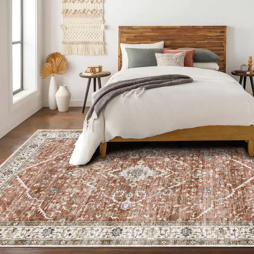 Miniatura 90 de Alfombras de área de 5 x 8 pies para dormitorio, alfombra lavable de 5 x 8, alfombra vintage grande, antideslizante, alfombra bohemia para sala