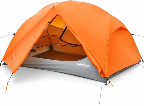 CANTUO 2/3 persona mochilero tienda 4 temporada con huella 20D ultraligero 4.12 libras 157.480 in impermeable y resistente al viento tiendas de
