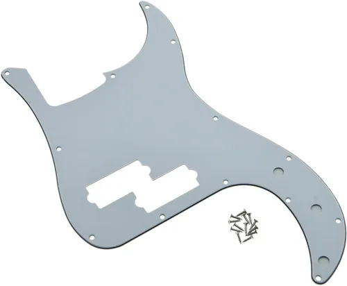 Miniatura 9 de KAISH: Golpeador de 13 agujeros estilo P Bass, placa de rasguño para bajo PB, rejilla negra/blanca para Fender Precision Bass de EE. UU./México