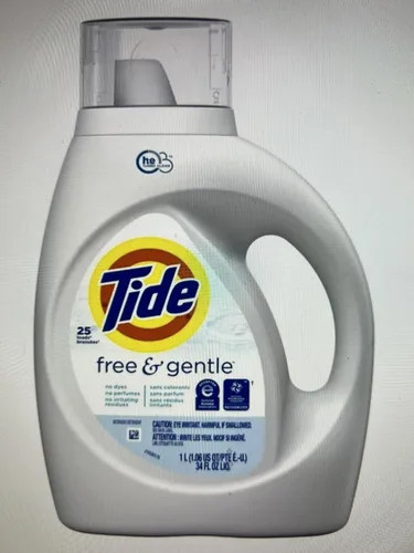 Miniatura 19 de Tide Free & Gentle - Detergente líquido suave para ropa, 64 cargas