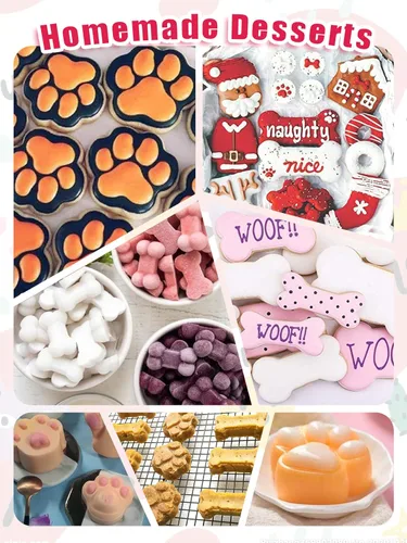 Miniatura 6 de Moldes de Silicona Caseros para Golosinas de Perros - Cortadores de Galletas para Golosinas de Perros - Recetas de Golosinas para Perros, Moldes