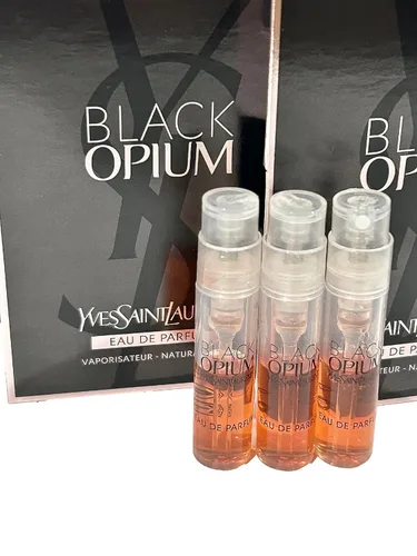 Miniatura 3 de Yves Saint Laurent YSL Black Opium EDP Muestra Perfume para mujer 1.2 ml / 0.04 oz - set de 3