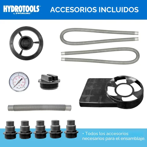 Miniatura 8 de SWIMLINE HYDROTOOLS Sistema completo de filtro de arena, tanque de 12 pulgadas, para piscinas sobre el suelo de hasta 8,000 galones, bomba de una