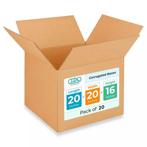 Miniatura 260 de IDL Packaging Paquete de 5 cajas de envío altas de 8 x 8 x 48 pulgadas, extra resistentes de 200 libras frente a caja regular, cajas de mudanza