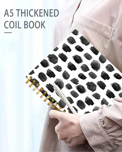 Miniatura 4 de Cuaderno de espiral iampanda, encuadernación fuerte de doble alambre con papel premium para mujeres y niñas, lindo cuaderno/diario de 60 hojas A5