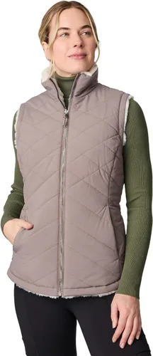 Miniatura 8 de Free Country Chaleco reversible acolchado de forro polar sherpa ligero con bolsillos con cremallera, chaleco de invierno para damas-Cirrus