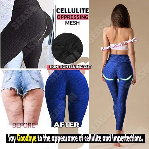 Miniatura 73 de SEASUM - Pantalones de yoga de cintura alta para mujer, con control de abdomen y realce de glúteos, leggings favorecedores para entrenar y correr