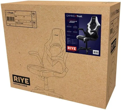 Miniatura 7 de Trust GXT 703W Riye - Silla para videojuegos, color negro y blanco