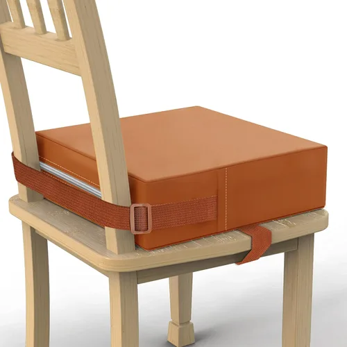 Asiento elevador infantil para mesa de comedor, de PU lavable con dobles correas seguras, fondo antideslizante, asiento elevador para comedor para