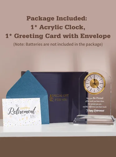 Miniatura 3 de Regalo de jubilación DEEWISH para mujeres y hombres, reloj de escritorio de cuarzo, placa de regalo, regalos para compañeros de trabajo, regalo