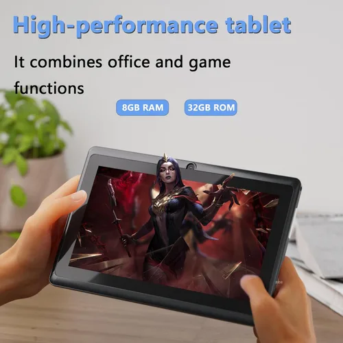 Miniatura 6 de Tableta con funda de 7 pulgadas Tablet Android 14, 8GB RAM (5GB expandible) 32GB ROM 7" Tabletas Soporta 1TB MicroSD, Batería Larga Dual Cámara
