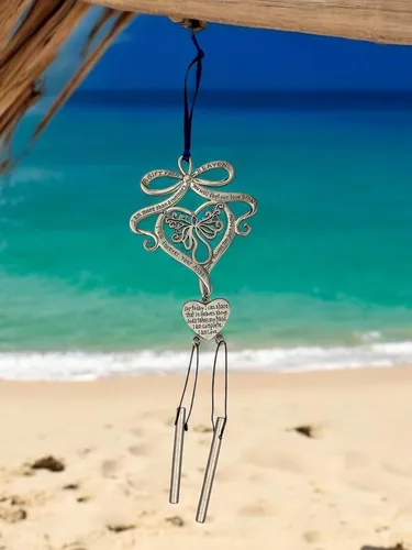 Miniatura 8 de Mooney Tunco, memorial con llamador de ángel "A Gift from Heaven" Engraved Pewter Wind Chime in Gift Box with Poem for Funeral Sympathy Gift or to