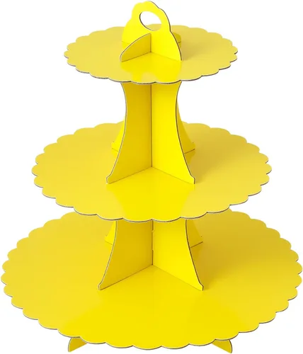 Miniatura 16 de Soleebee Soporte para Cupcakes de 3 Niveles, Torre de Cupcakes de Cartón, Torre de Soporte para Pasteles de Postre para Decoración de Cumpleaños