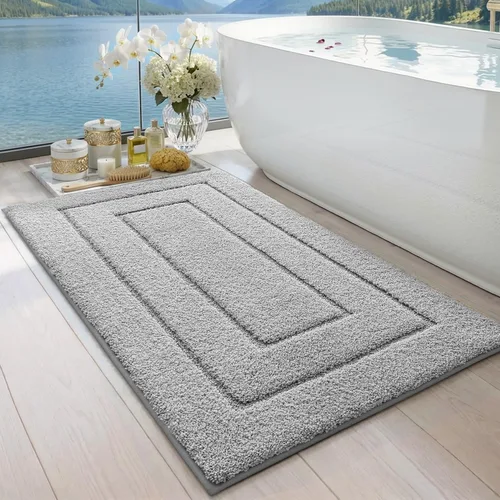 Miniatura 35 de DEXI - Alfombra de baño antideslizante, absorbente, de alta calidad, lavable a máquina, cómoda alfombra para cuarto de baño