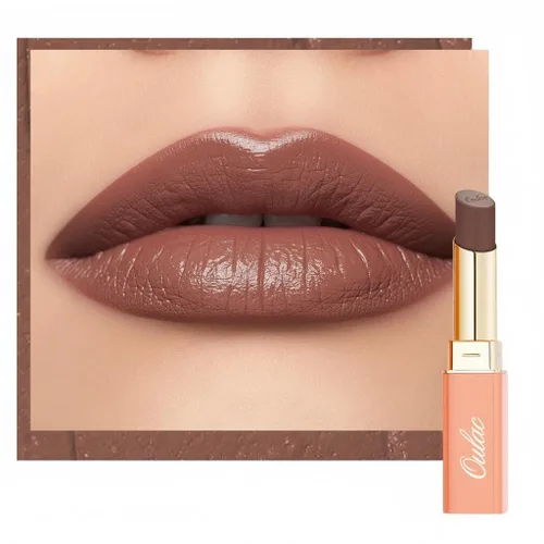 Miniatura 20 de Oulac Lápiz labial ciruela para mujer, lápiz labial mate burdeos, color de labios de cobertura completa, acabado mate satinado, textura crema, SG08