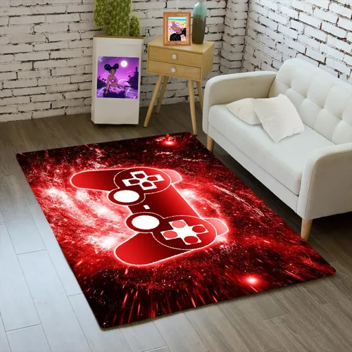 Miniatura 36 de BATATADOCE Alfombras de videojuegos para dormitorio de niños, alfombras para sala de juegos, decoración de juegos para niños, alfombra de área