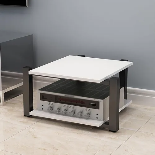 Miniatura 20 de Soporte para medios AV, estantería audiovisual, gabinete estéreo, torre de estante de audio, gabinete de consola de reproductor de discos, estantes