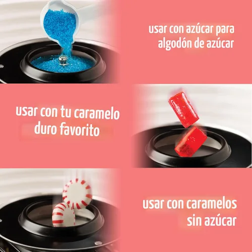 Miniatura 5 de PCM805RETRORED Serie Nostalgia - Máquina para hacer algodón de azúcar o caramelos sin azucar Rojo