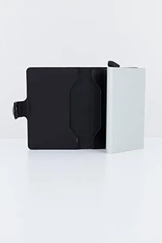 Miniatura 6 de Mini monedero Secrid de cuero negro genuino con protección RFIDcon un solo clic todas las tarjetas se deslizan gradualmente