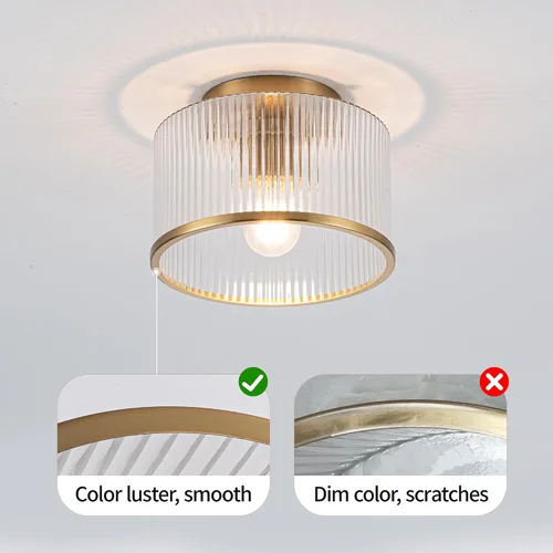 Miniatura 7 de MAYNA Moderna lámpara de techo dorada, luminarias de pasillo de 1 luz para montaje en techo, regulable, accesorios de iluminación para vestíbulo