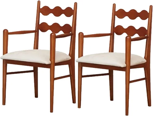 Miniatura 29 de Sillas de comedor tapizadas, silla de cocina con respaldo, silla de sala de estar con brazos versátil asiento de comedor de granja, sillas