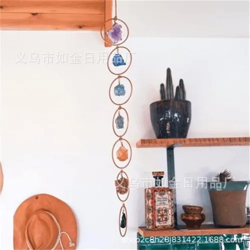 Miniatura 3 de Piedras preciosas de cristal de chakra crudo, decoración de pared de piedras preciosas de cristal crudo, adorno colgante de meditación, decoración