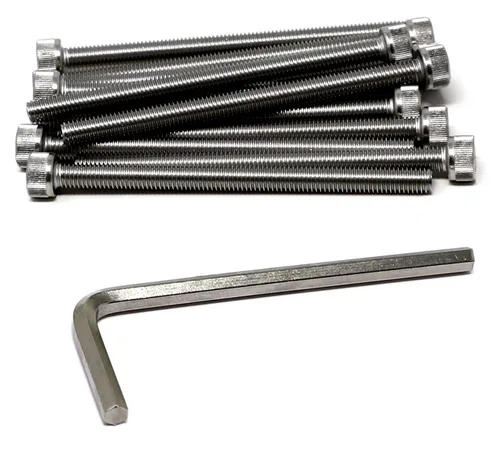Miniatura 263 de iexcell 25 piezas M4 x 60/65/70/75/3.150 in paso de rosca 0.028 in acero inoxidable 304 cabeza hexagonal Tornillos Tornillos surtido Kit
