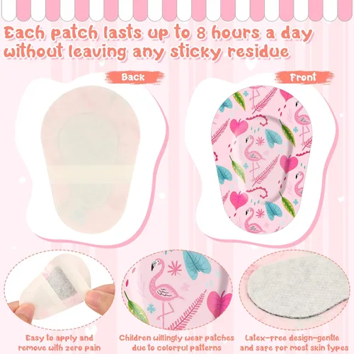 Miniatura 4 de 75 parches para ojos para niños, 15 estilos lindos, parches adhesivos de algodón suave y transpirable para ambliopía y ojo vago, vendajes