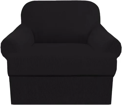 Miniatura 41 de Juego de fundas para sillas con cojines en T de 2 piezas, funda de sofá elástica para sillones y sillas con cojines en T