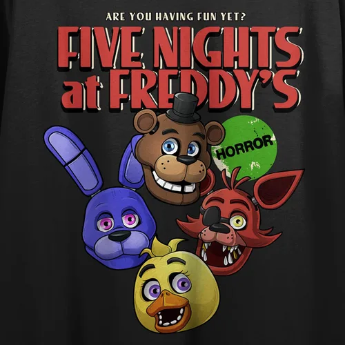 Miniatura 2 de Five Nights at Freddy's are You Having Fun Yet - Top corto negro de manga corta con cuello redondo para mujer