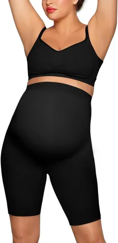 Miniatura 2 de SHAPERX Pantalones cortos de maternidad para mujer sobre el vientre