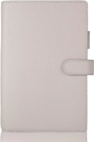 Miniatura 7 de Funda de planificador B6 de cuero auténtico, organizador personal con bucle para bolígrafo, ranuras para tarjetas, bolsillos con cremallera