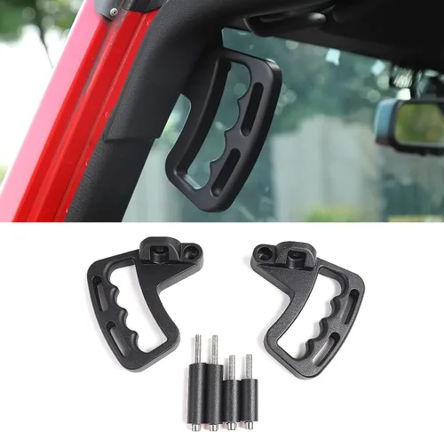 JeCar Asas de agarre JK Barras de agarre delanteras de aluminio para Jeep Wrangler JK JKU Sports Sahara Freedom Rubicon X Unlimited X 2/4 puertas
